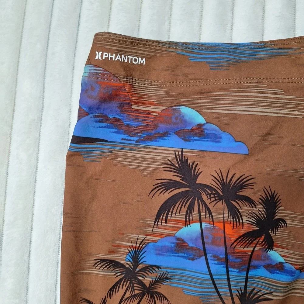 Hurley Phantom Boardshorts‎ Mens 38 Tropical Beach Sunset Resort Vacation Cruise